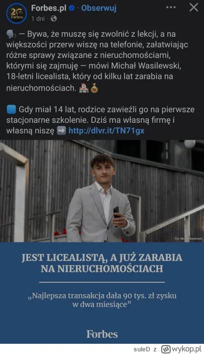 suleD - A wy co dostaliście na 18 urodziny od rodziców? Bo na przykład Michał dostał ...