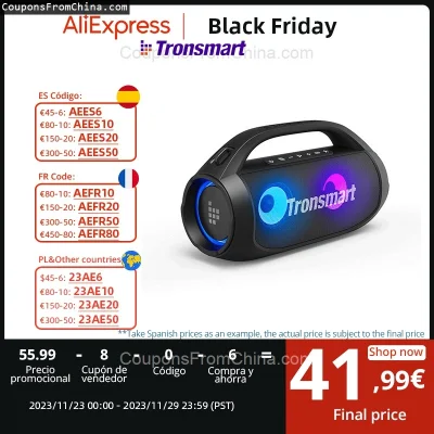 n____S - ❗ Tronsmart Bang SE Speaker Bluetooth 5.3 [EU]
〽️ Cena: 41.16 USD (dotąd naj...