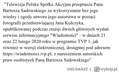 DRESIARZZ - #tvpis TVP przeprasza.

Czyli wzięli sobie zdjęcie autorstwa kogoś bez je...