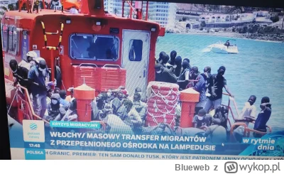 Blueweb - dobrze, że biedne kobiety i dzieci mogą uciec od afrykańskiej biedy do Euro...