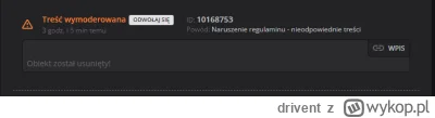 drivent - @kornykorny: no moderacja chyba sobie wyobraża bo mi wpis wymoderowała xDD
