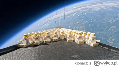 xionacz - Tysiąc astronautów LEGO podróżowało na skraj kosmosu balonem stratosferyczn...