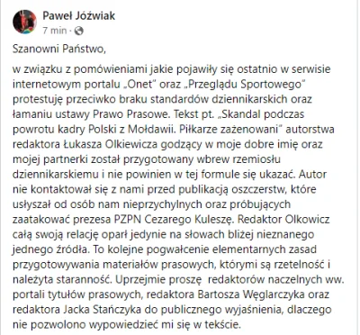 Pneumatyczny_kabanos - Kuba pewnie szczęśliwy, bo pierwszy raz ktoś przekręca nazwisk...