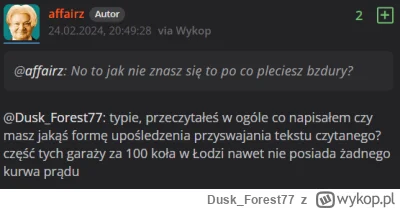 Dusk_Forest77 - @affairz: Pamiętam jak się strigerrowałeś, jak mnie zwyzywałeś od upo...