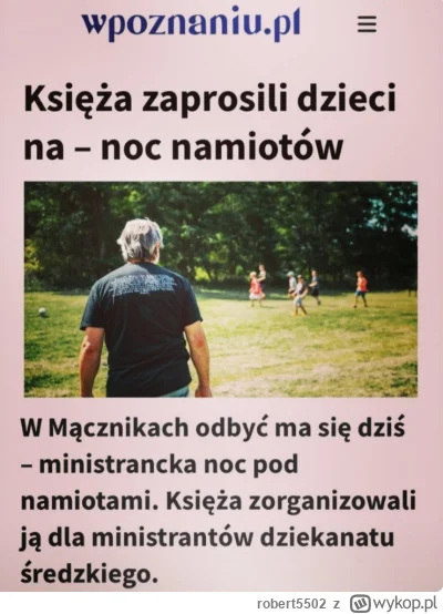 robert5502 - Szok! "noc namiotów" (w rosporkach?) w Poznaniu 
Nieletni zostawieni sam...