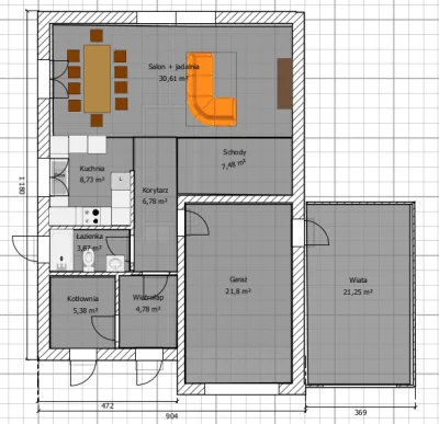 MathiasRaven - Co sądzicie o układzie? Wstępna koncepcja domu z poddaszem - drugi rzu...