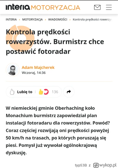 typ53B - #pedalarze #stopcham #niemcy https://motoryzacja.interia.pl/wiadomosci/news-...