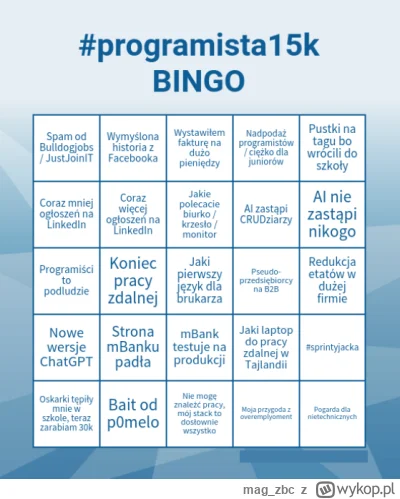 mag_zbc - Tagowe bingo

#programowanie #programista15k #pracait #heheszki #pasta