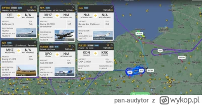 pan-audytor - Spora aktywność wojskowa dzisiaj na polskim niebie #flightradar24 #flig...