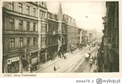 xmas78 - @michalxd21 Łódź, ul. Piotrkowska. Przed 1939. Pocztówka ze zbiorów cyfrowyc...