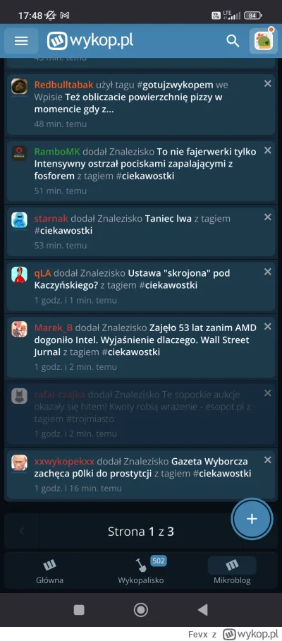 Fevx - jak kliknąć stronę 2 skoro to kółko zasłania strzałkę? #wykop #wykop20 @wykop