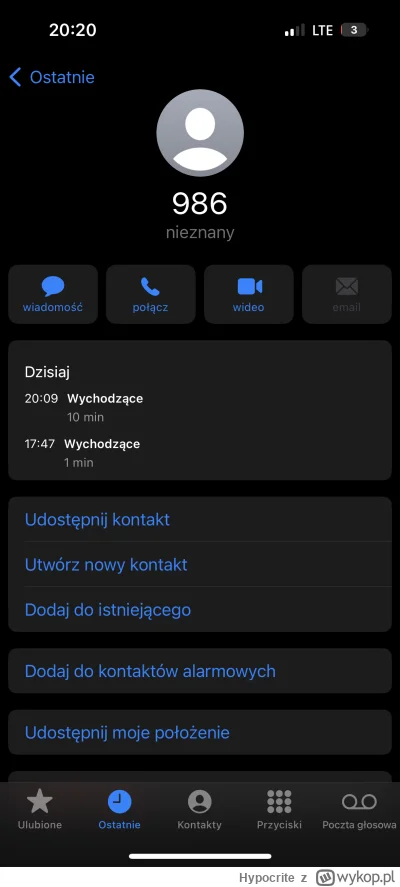 Hypocrite - @Hypocrite: od mojego pierwszego telefonu na straż miejską, która jest do...