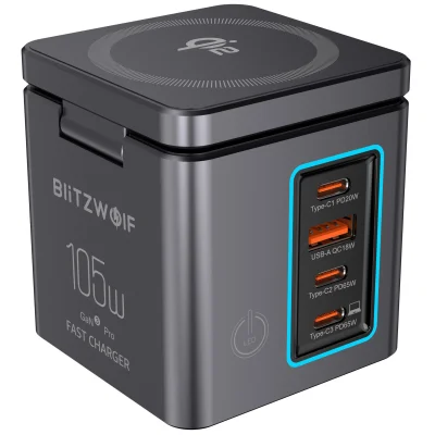 n____S - ❗ Blitzwolf BW-i113 105W 6-in-1 Desktop Charging Station with Wireless Charg...