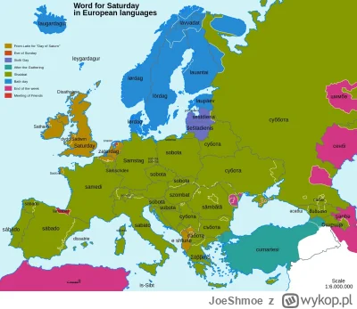 JoeShmoe - Sobota w różnych europejskich językach. #ciekawostki #jezykiobce #nauka #m...