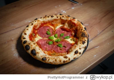 PrettyHotProgrammer - Tym razem taka :D Caputo nuvola 470stopni 70s wypieku.
#pizza #...
