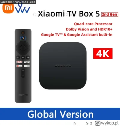 n____S - ❗ Xiaomi Mi TV Box S 2/8GB Global
〽️ Cena: 52.03 USD (dotąd najniższa w hist...