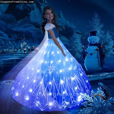 n____S - ❗ Uporpor Frozen Princess Elsa LED Light Up Dress for Girls Kids
〽️ Cena: 37...