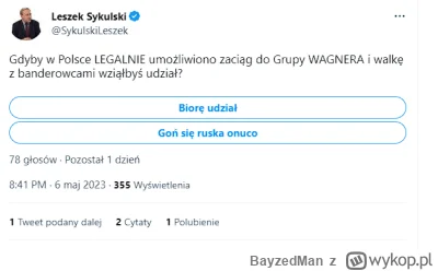 BayzedMan - Powtarzam pytanie Sykulskiego, poszlibyście do wagnera? xDD 

SPOILER