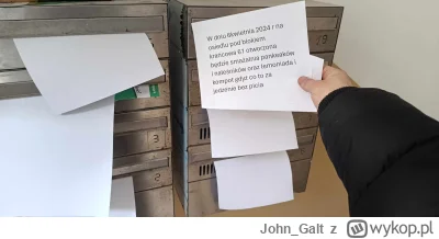 John_Galt - Zobaczcie co zastałem w wejściu do klatki... XD Niemniej jednak zapraszam...