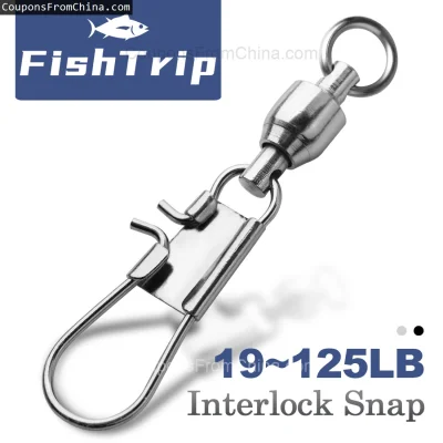 n____S - ❗ FishTrip Interlock Snap Ball Bearing Swivels 20pcs Stainless Steel 22mm
〽️...