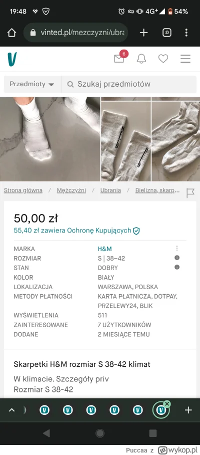 Puccaa - Przeglądając vinted wyświetliło mi się kiedyś w nowościach: noszone męskie s...