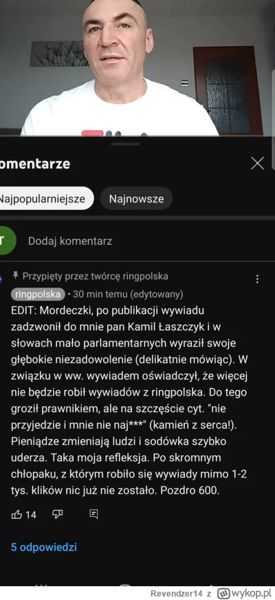 Revendzer14 - #famemma wywiad z promotorem Jerzym Mazurem o ktorym wczoraj Łaszczyk w...