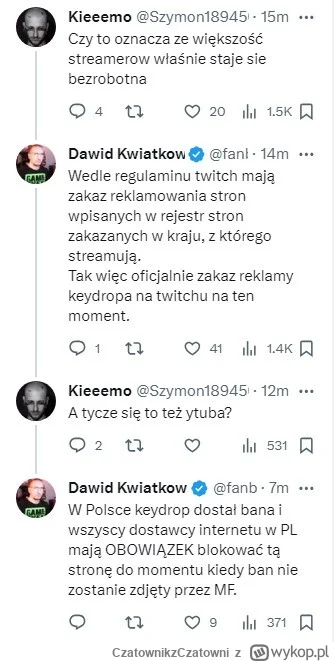 CzatownikzCzatowni - @Icouldbeyourmom: @Dupazbita Taka wypowiedź po twitterze lata