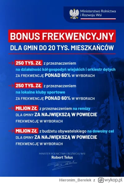 HieronimBerelek - W Polsce są 2132 gminy, poniżej 20 tys. mieszkańców. Zakładając że ...