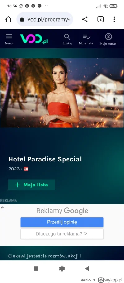 deniol - #hotelparadise 
Kochani, w każdą sobotę można oglądać na vod.pl odcinki spec...