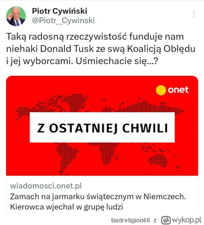 badreligion66 - #polityka Można połączyć Tuska z zamachem w Niemczech? Można