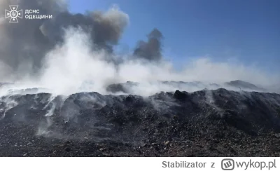 Stabilizator - W obwodzie odeskim ugaszono duży pożar składowiska śmieci Powierzchnia...