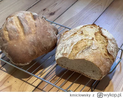 kmiclowsky - Jak garować chleb bez koszyka? Jeden na zdjęciu jest z koszyka, drugi ró...