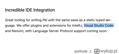 aptitude - Przeglądam sobie nowy opensource projekt Pkl-Lang od Apple, do generowania...