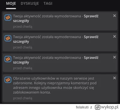 felakuti - @straszny_cham: ajajaj w takim tempie zgłoszeń postów to mi chyba konto do...