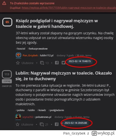 Pan_Grzybek - może mi ktoś wytłumaczyć jakim cudem moje znalezisko dodane jako pierws...