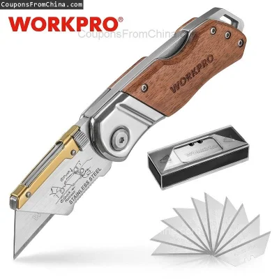 n____S - ❗ WORKPRO-Utility Knife with Wood Handle
〽️ Cena: 8.44 USD (dotąd najniższa ...