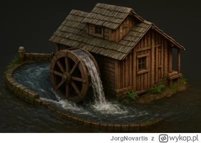 JorgNovartis - Poniedziałek!  Ultra fotorealistyczny wyjątkowy młyn wodny, a w nadcho...