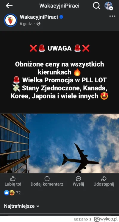 luczjano - Serwis WakacyjniPiraci i ich dzisiejsza promocja na loty, przypadek? Serwi...