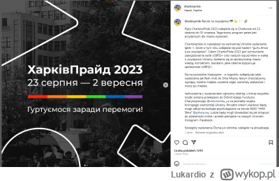 Lukardio - W sierpniu odbędzie się prideweek w #charkow i #marszrownosci

https://www...