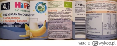 wkto - #listaproduktow
#daniegotowemale kaszka manna z mlekiem i bananami BIO HiPP #h...