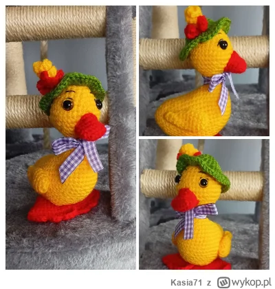 Kasia71 - Pani Kaczuszka :) wysokość ok 15 cm #kasiaszydelkuje #handmade #rekodzielo ...