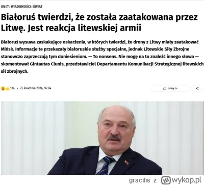 gracilis - Białoruś dotychczas nie oskarżała żadnego z członków NATO o bezpośredni at...