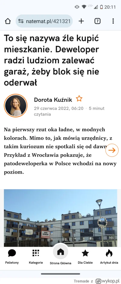 Tremade - Mieszkańcy prestiżowego osiedla Miedzy Parkami - czy w związku z nadchodząc...