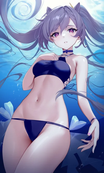 KsyzPhobos - #bellysupremacy #keqing #genshinimpact #anime #randomanimeshit #swimsuit