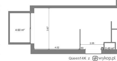 Queen14K - Otwarta czy zamknięta kuchnia? Po lewej salon z balkonem a po prawej kuchn...