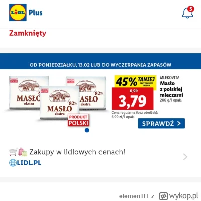 elemenTH - masło w lidlu na promce ostrej teraz