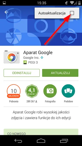 jednorazowka - @ona: Odinstaluj aktualizacją aplikacji Telefon i wyłącz autoaktualiza...