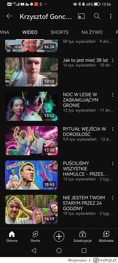 Megasuper - ależ gonciarz szoruje po dnie. kilkanaście tys obejrzeń xD #youtube #gonc...