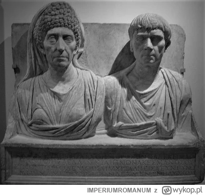 IMPERIUMROMANUM - Rzymska rzeźba nagrobna Klaudiusza Agathemerusa i jego żony 

Rzyms...