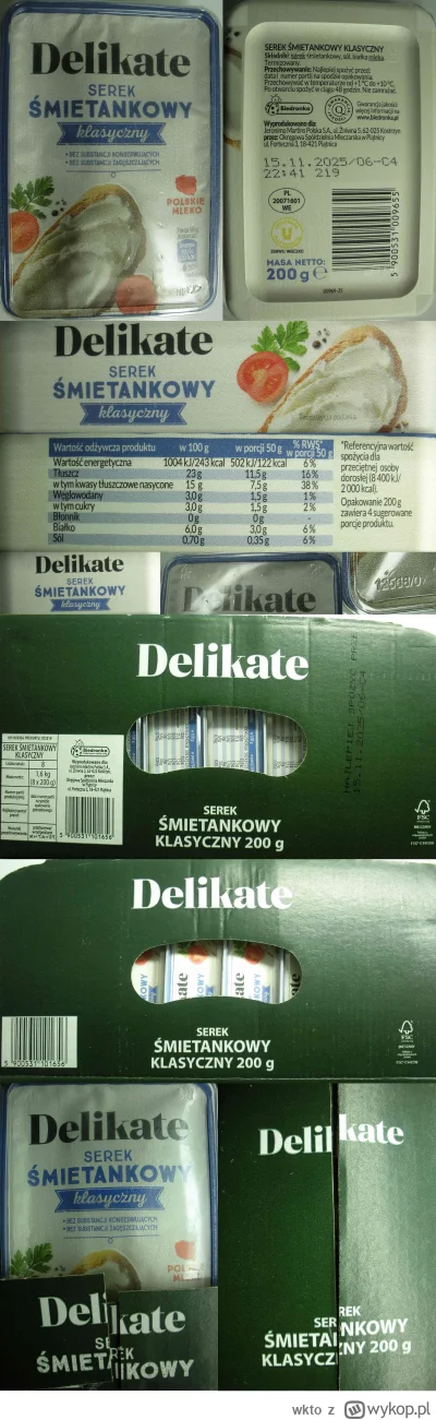 wkto - #listaproduktow
#serekdokanapek śmietankowy klasyczny 23% Delikate #biedronka
...